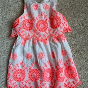 J crew Crewcuts baby dress neon orange
